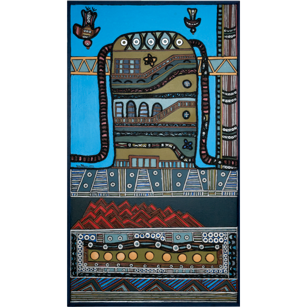 El carbón y los pájaros en la planta de enfriamiento