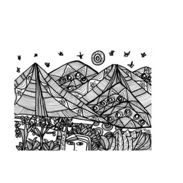 Las mujeres recorriendo las montañas de noche