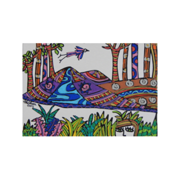 La mujer en los bosques serranos