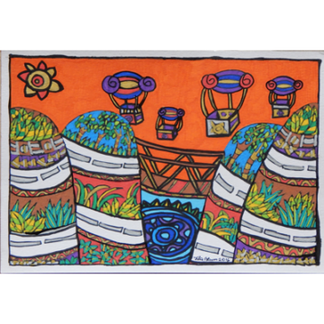 Los globos de paseo por el dique