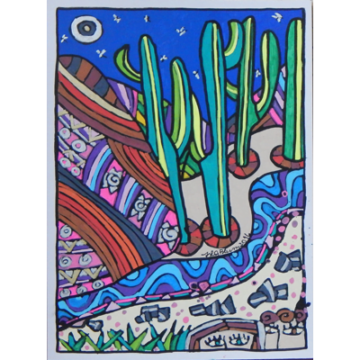 La noche, los cardones y las amigas