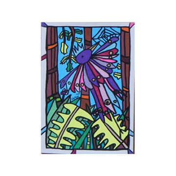 El pájaro en la selva