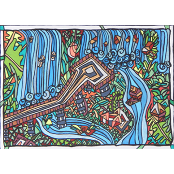 Las cascadas y la naturaleza