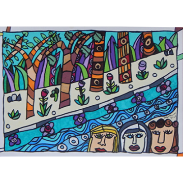 Las amigas recordando un viaje