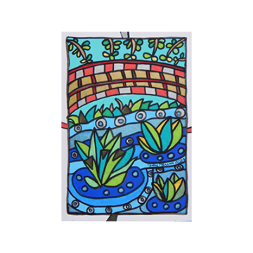 Las plantas en el agua del Jardín