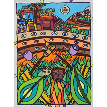 Las amigas buscando la naturaleza