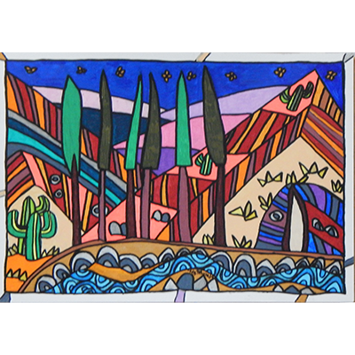 Los  pinos en la cordillera catamarqueña